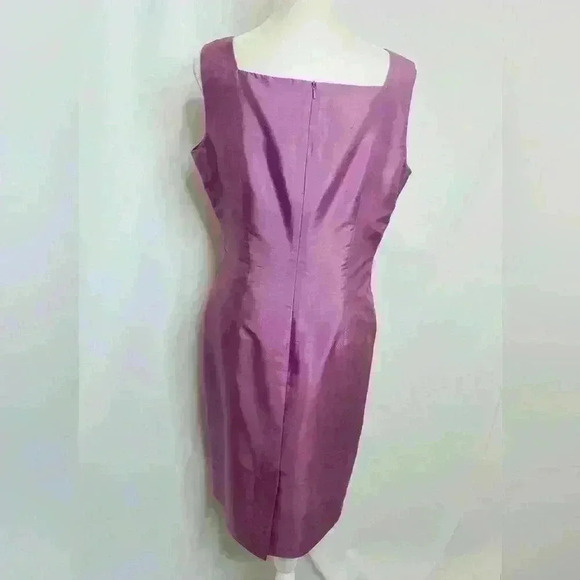 100 % Silk Vintage Rena Rowan Dress Suit, Dress size 8, Blazer size 4. - Picture 6 of 15